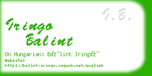 iringo balint business card